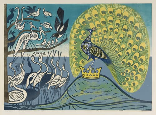 Edward Bawden (1903-1989) Aesop’s Fables: Peacock and Magpie